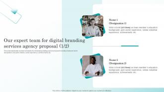 Our Expert Team For Digital Branding Services Agency Proposal Ppt File Graphics Download