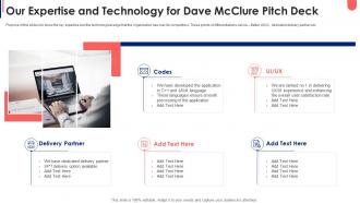Our expertise and technology for dave mcclure pitch deck