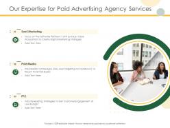 Our expertise for paid advertising agency services ppt powerpoint presentation infographic