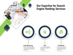 Our Expertise For Search Engine Ranking Services Paid Media Ppt Powerpoint Presentation Designs