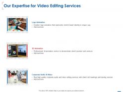 Our expertise for video editing services ppt powerpoint presentation ideas guidelines