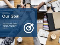 Our goal arrow competition ppt visual aids background images