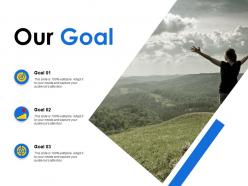 Our goal arrows growth c170 ppt powerpoint presentation file slideshow