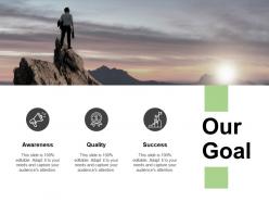 Our goal awareness quality k377 powerpoint presentation samples