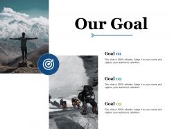 Our goal ppt professional infographic template