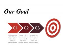 Our goal ppt slides icons