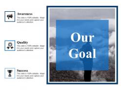 81178573 style essentials 2 our goals 3 piece powerpoint presentation diagram infographic slide