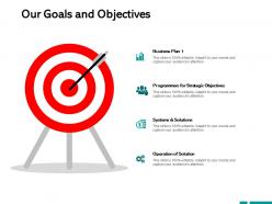 Our goals and objectives operation of solution ppt powerpoint presentation icon influencers