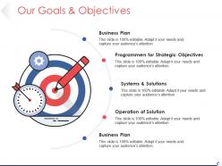 Our goals and objectives ppt background template 1
