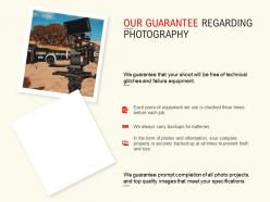 Our guarantee regarding photography ppt powerpoint presentation
