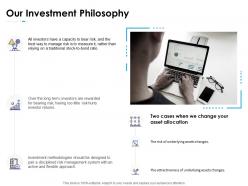 Our Investment Philosophy Technology Ppt Powerpoint Presentation Layouts Samples