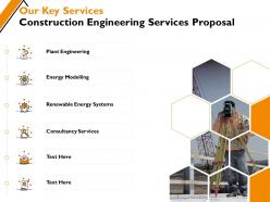 Our key services construction engineering services proposal ppt powerpoint presentation ideas summary