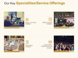 Our key specialities service offerings ppt powerpoint presentation file portrait