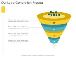 Our lead generation process company strategies promotion tactics ppt powerpoint presentation tips