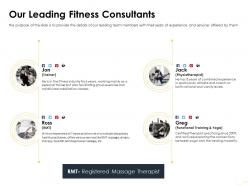 Our leading fitness consultants since yoga ppt powerpoint presentation inspiration show