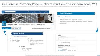 Our Linkedin Company Page Optimize Linkedin Marketing Solutions For Small Business