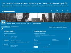 Our linkedin company pageoptimize your linkedin company page business marketing using linkedin