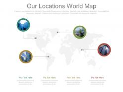 Our locations world map ppt slides