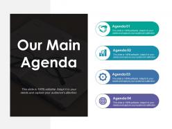 Our main agenda ppt summary design inspiration