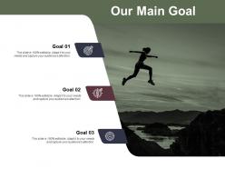 Our main goal and targets ppt powerpoint presentation file diagrams
