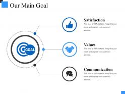 Our main goal powerpoint slide background