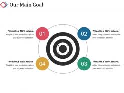 Our main goal powerpoint slide images template 1