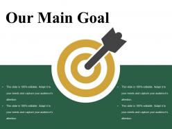 Our main goal powerpoint slides templates