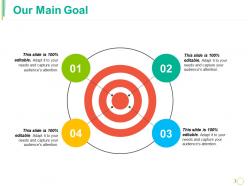 Our main goal ppt infographics shapes