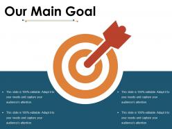 Our main goal ppt visual aids show