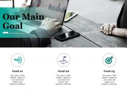 Our main goal with three icons ppt ideas structure