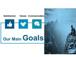 Our main goals ppt slides infographic template