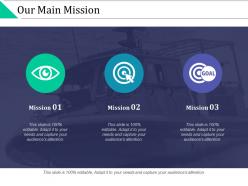 Our main mission target goal c389 ppt powerpoint presentation slides maker