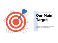 Our main target arrow ppt portfolio professional
