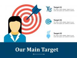 Our main target with three arrows example presentation about yourself
