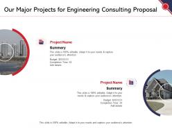 Our major projects for engineering consulting proposal ppt powerpoint presentation template