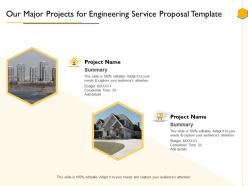 Our major projects for engineering service proposal template ppt powerpoint presentation samples