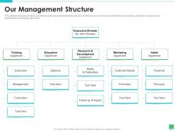 Our management structure project development professional it