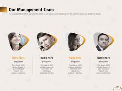 Our management team r431 ppt powerpoint presentation file icon