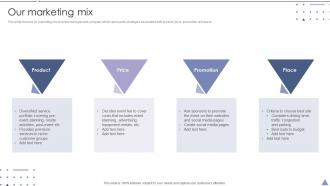 Our Marketing Mix Convention Planner Company Profile Ppt File Infographics