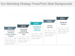 Our marketing strategy powerpoint slide backgrounds