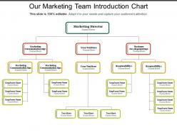 Our marketing team introduction chart