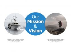 Our mission and vision company e427 ppt powerpoint presentation infographics visuals