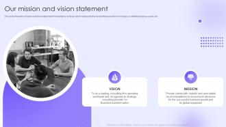 Our Mission And Vision Statement Business Consulting Services Company Profile