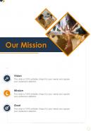 Our Mission Business Advisory Proposal One Pager Sample Example Document