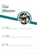 Our Mission Commercial Plumbing Services Proposal One Pager Sample Example Document