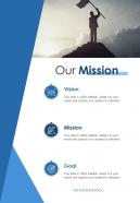 Our Mission Content Marketing Strategy Proposal One Pager Sample Example Document