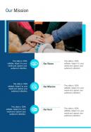 Our Mission Corporate Recruitment Agency Proposal One Pager Sample Example Document