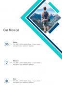 Our Mission Corporate Training Proposal One Pager Sample Example Document