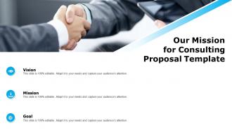 Our mission for consulting proposal template ppt structure
