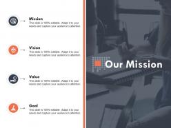 Our mission goal ppt powerpoint presentation outline deck